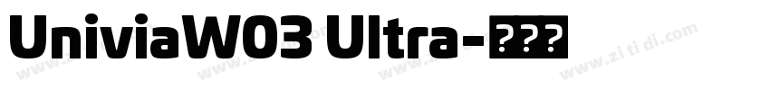 UniviaW03 Ultra字体转换